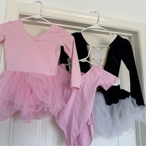 Pink and Black Kids Ballet Costume Set